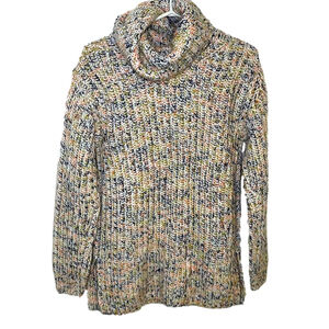 New LOU & Grey Turtleneck Sweater Chunky Knit Oversized Cream Coral Navy Yellow